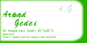 arpad gedei business card